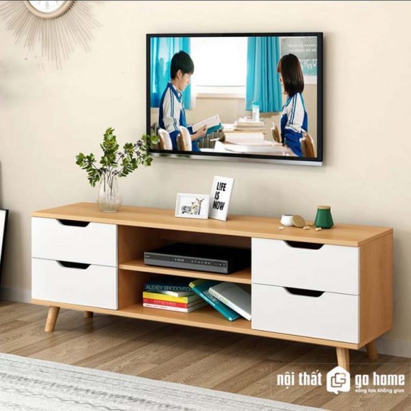 Kệ tivi gỗ công nghiệp dáng chân cao KTV-327